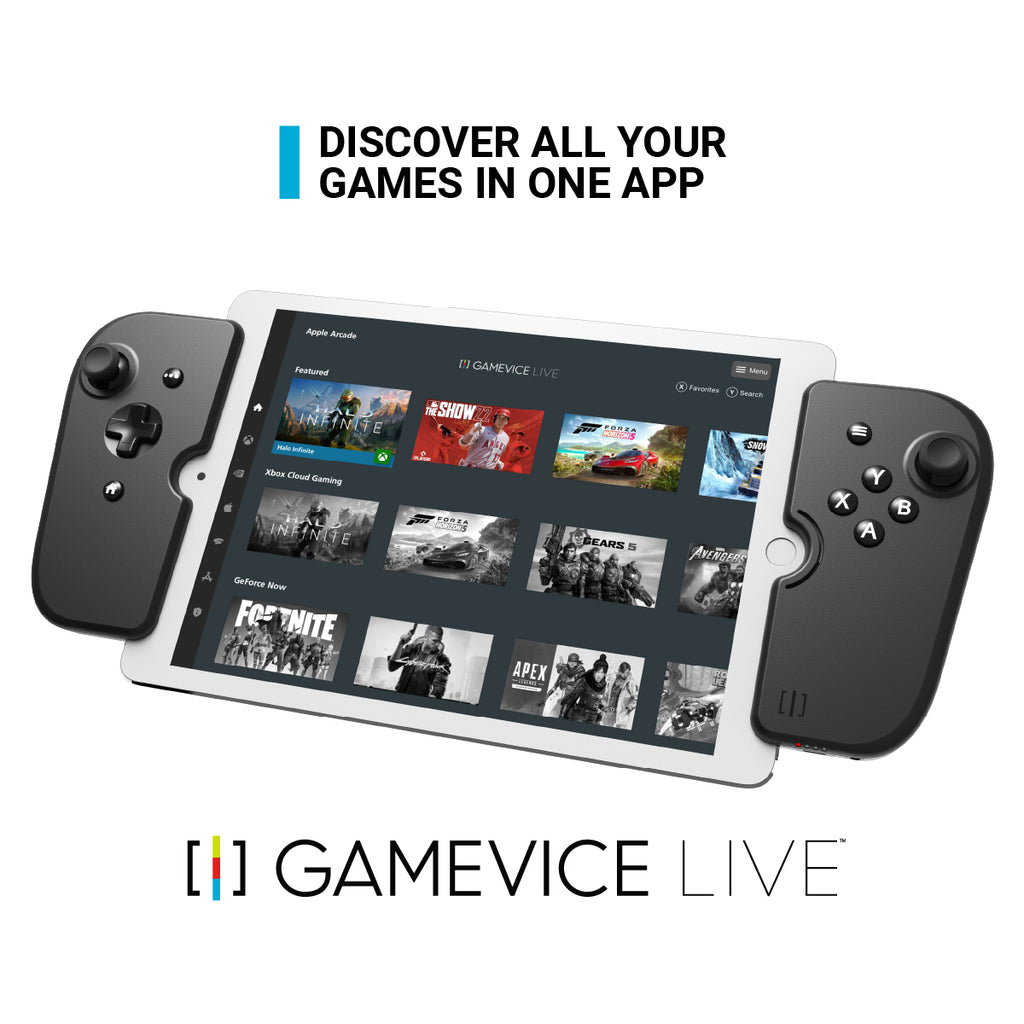 Gamevice FLEX pour iPhone – Contrôleur/manette de jeu mobile universel pour  iPhone iOS avec prise en